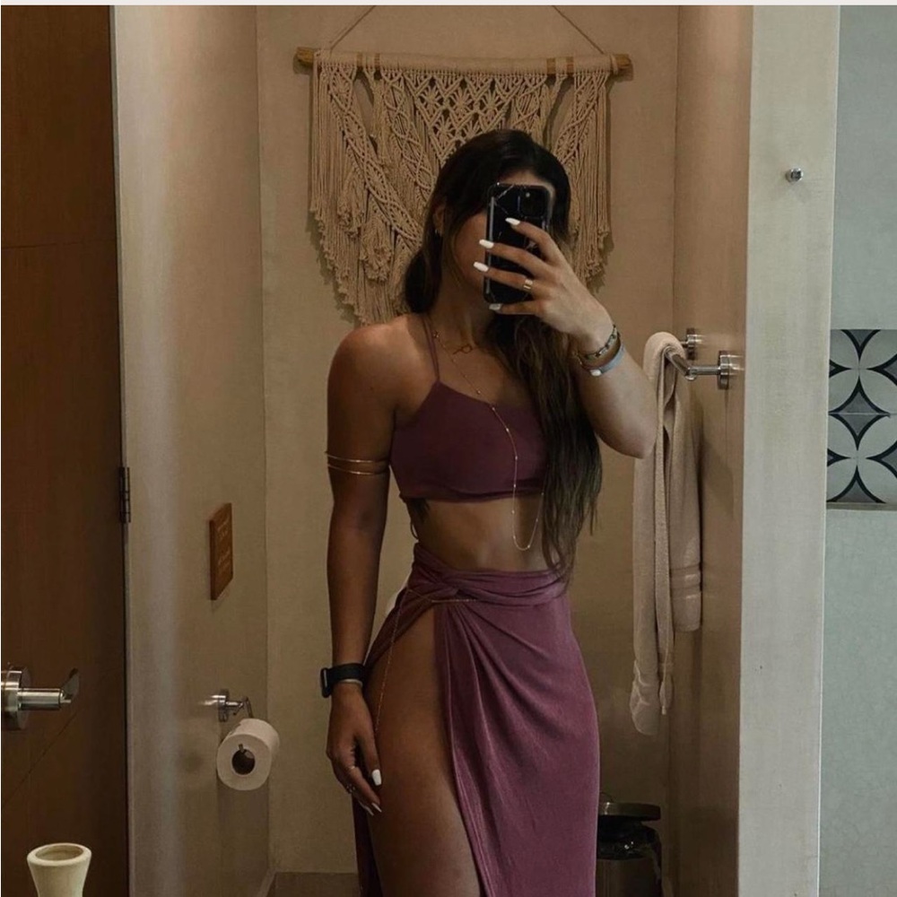 Never worn Navy Blue cover up or club skirt